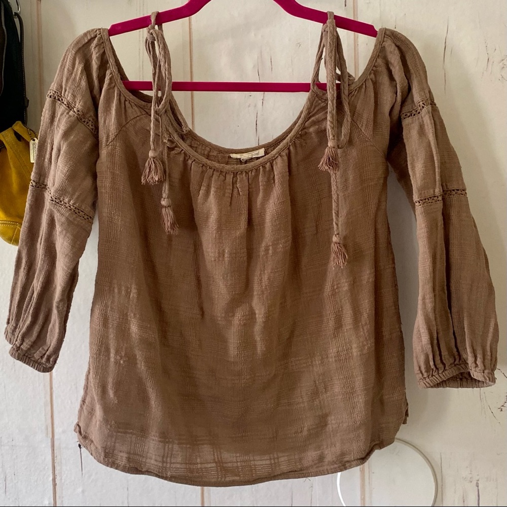 Wet Seal Knit Boho Keyhole Sleeve Sz M